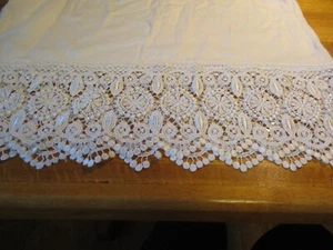 Lace Border White King Pillow Case Size 19.5” X 40” - Picture 1 of 3