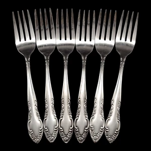 6 Oneida Northland Royal Ballad Salad Forks - 6 1/4" Stainless Steel Korea - Picture 1 of 4