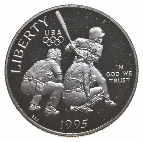 1995 Proof Olympic Baseball - Commemorative Half Dollar Cover