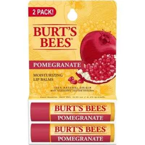 **2 PACKS-4 TOTAL***Burt's Bees Pomegranate Moisturizing Lip Balm Twin Pack 2 - Picture 1 of 1