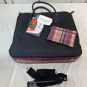 NWT Targus Women's Notebook Collection Padded 15" Laptop Case Black Pink Plaid - Picture 1 of 24