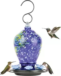 Bird Products AGF2 Hand Blown Artisan Gravity Spring Rain Hummingbird Feeder - Picture 1 of 1