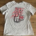 Nike Tee Cotton T-Shirt Gray Men?S Size Large Short Sleeve Just Do It