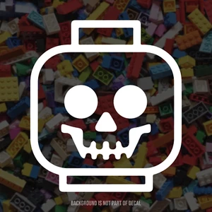 Lego Skull - Skeleton Head Vinyl Decal Sticker - Picture 1 of 3