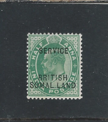 OFICIAL SOMALILANDIA 1903 1/2a GREEN SOMAL.LAND ERROR COMO NUEVO SG O6d CAT £85 Foto 1 de 2