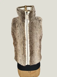 Women's Vintage Espirit Faux Fur Vest Sz Small Ivory - Picture 1 of 8