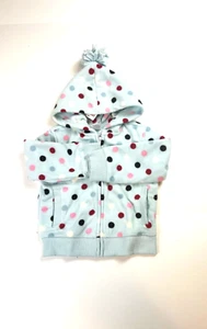 NWT Gymboree Girl Microfleece Polka Dot Hoodie Size 5 - Picture 1 of 4