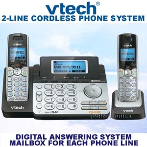 VTECH DS6151 DECT 6.0 2-LINE CORDLESS PHONE + 1 CORDLESS HANDSET - NEW - Picture 1 of 4