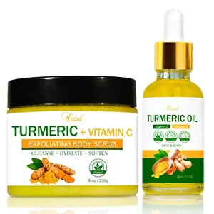 Turmeric Body Scrub Turmeric Oil Natural Organic Hydrating Exfoliating Scrub ... - Picture 1 of 7