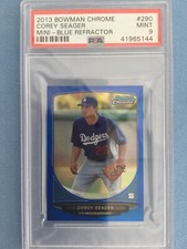 2013 BOWMAN CHROME MINI BLUE RC REFRACTOR  COREY  SEAGER PSA 9 #/99