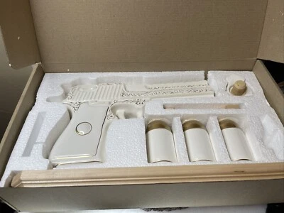 Ceramic Gun Whiskey Decanter Sets 16.9 Oz 3 Shot Glasses Tequila  Gifts For Men - Image 1 of 2