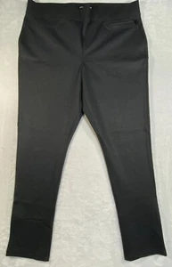 DKNY Jeans Donna Ponte Taglia XL Pantalone Pull On Vita Alta Nero Check Elasticizzato - Foto 1 di 18