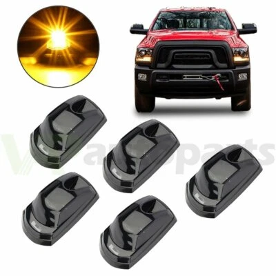 5X LED amber cab marker roof light for 2017-2019 Ford F250 F350 Super Duty Easy - Image 1 of 4