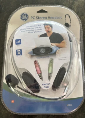 Auriculares estéreo GE para PC con micrófono Boom 98960 Foto 1 de 4