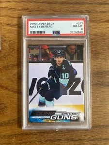 2022 Upper Deck Matty Beniers PSA 8 Young Guns Rookie RC - Picture 1 of 2