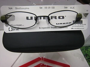MARCO DE GAFAS UMBRO SOUTHHAMPTON NEGRO 50-18-132 DEMOSTRACIÓN CON ESTUCHE GENÉRICO - Imagen 1 de 4