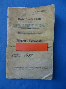 REGIO ESERCITO ITALIANO-LIBRETTO PERSONALE+PIASTRINO-OSPEDALE MIL. NAPOLI-1894 - Picture 1 of 7