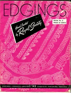 EDGINGS Hand Crochet by Royal Society Vintage booklet 1947 145 designs   - Picture 1 of 3