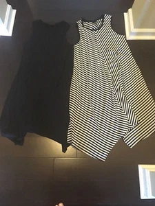 2er Set Target Mossimo Trapez Strick Jersey Kleider schwarz/weiß gestreift XS - Bild 1 von 3
