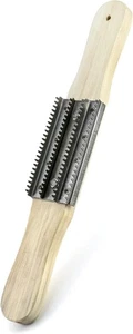 QWORK Rastrello Ruota di Lucidatura, Rastrello di Lucidatura 15" con Manico in Legno e... - Foto 1 di 7