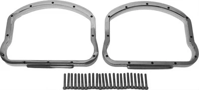 Par de anillos en D cubierta basculante cromada para disco duro para Harley Hydra Glide 49-57 Foto 1 de 3