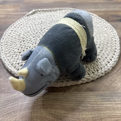 "Juguete masticable de peluche Animal Planet gris rinoceronte para perros 9""" Foto 1 de 4