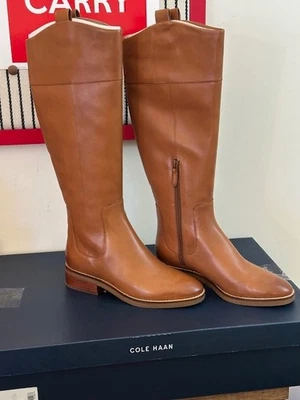 NUEVO*Botas de cuero marrón para mujer Cole Haan Hampshire talla 8,5 M Foto 1 de 4
