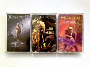 MEGADETH - Vntg Cassette Lot | EXCELLENT | Countdown.., The Sick.., Peace Sells - Picture 1 of 5
