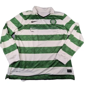 Maglia calcio Nike Celtic 2010-2012 home manica lunga taglia XL sponsor sbucciato - Foto 1 di 12
