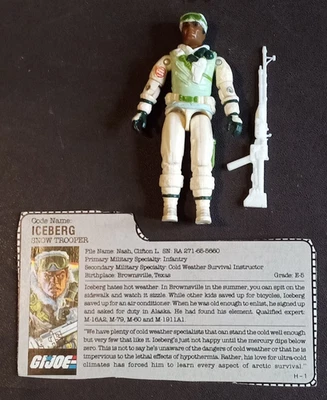 Iceberg v1 1986 Figura Archivo Tarjeta Pistola De Colección G.I. GI Joe 3,75 ARAH Foto 1 de 4