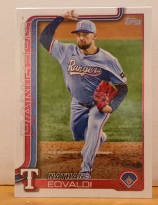 TOPPS CLASSIC DESIGNED BASEBALL CARD TEXAS RANGERS NATHAN EOVALDI BRINGING HEAT - Picture 1 of 2