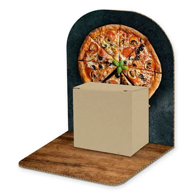 itenga Geldgeschenk Verpackung Gutschein Pizza Holz zum Aufstellen Geschenkbox - Bild 1 von 4