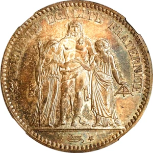 1873 A France 5 Francs, NGC MS 63 - Picture 1 of 3