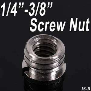 1/4"-3/8" Copper Convert Screw Adapter Nut for Light Stand Tripod Monopod-New - Picture 1 of 6