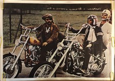 Original Blacklight Vintage Poster Easy Rider Dennis Hopper Peter Fonda Pin Up