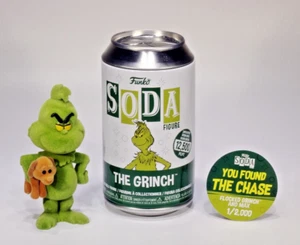 Funko Soda: Dr. Seuss Grinch & Max CHASE 1:2000 (Flocked) LE International - Picture 1 of 2