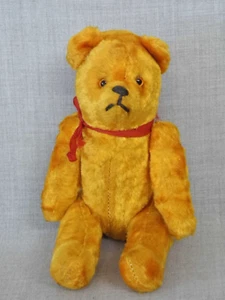A Very Cute Small Vintage 1940s Straw Filled Silk Teddy Bear 6" -16cm - Picture 1 of 9