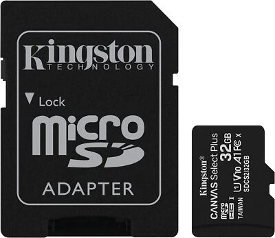 Adattatore card KINGSTON Micro sd HC Scheda Memoria 16 32 64 128 GB Classe 10 - Immagine 1 di 4