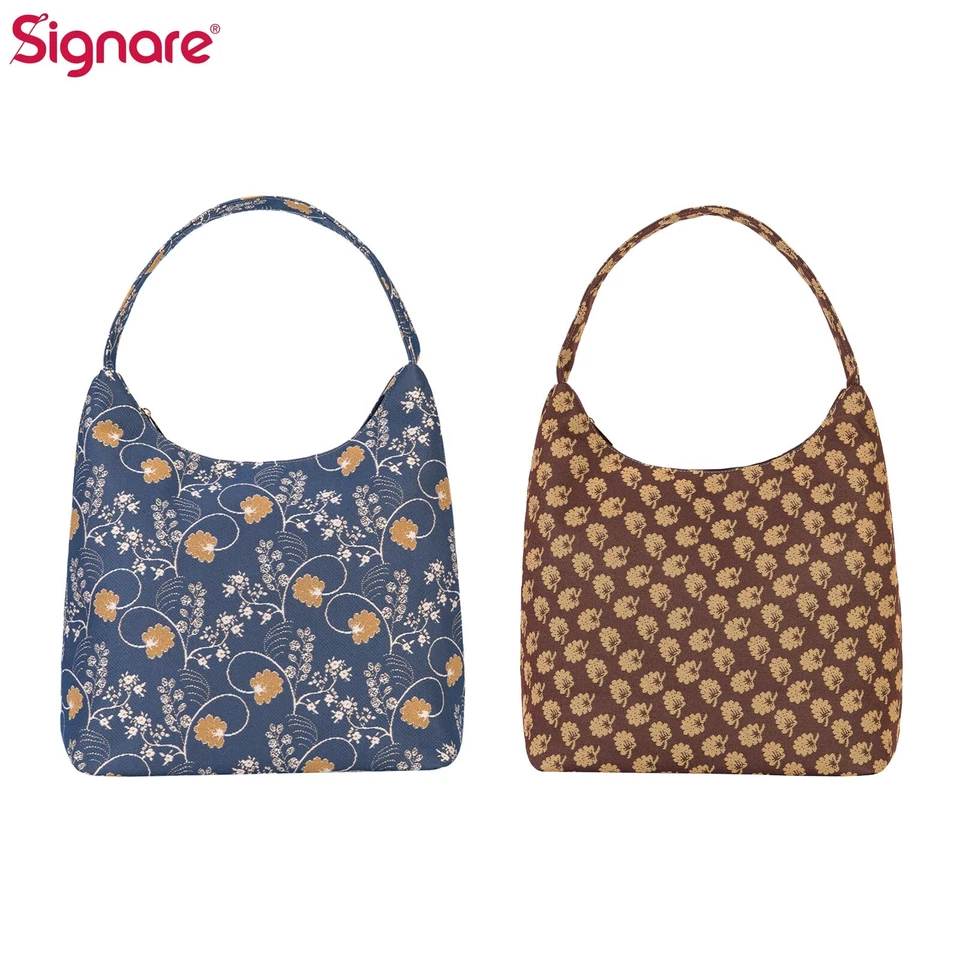 Tapestry Hobo Handbag Purse Shoulder Tote Jane Austen Floral Design by Signare - Image 1 of 1