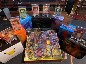 Sets of 59 Pokemon Cards for sale. 50 common, 1 code, 5 common holo, 3 rare - Picture 1 of 6