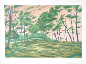 Laurent Marcel Salinas WINDSWEPT LANDSCAPE Original Lithograph, Brittany France - Picture 1 of 5