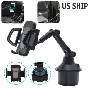 360° Universal Cup Holder Car Mount Cradle for Cell Phone Drink Organizer Holder - Picture 1 of 11