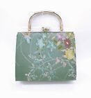 Handmade Clutch Handbag Designer Purse - Kimono Kikyo & Chrysanthemum