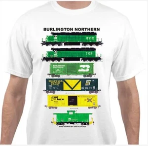 Camiseta Burlington Northern Box Car Train Railroad de Andy Fletcher - Imagen 1 de 1