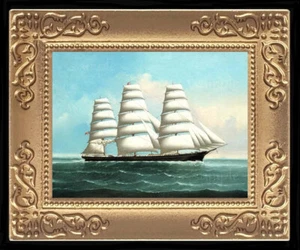 Clipper Ship at Sea Miniature Dollhouse Art Picture 8320 - Picture 1 of 1
