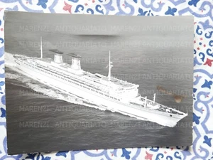 VECCHIA FOTO FOTOGRAFIA VINTAGE NAUTICA NAVE TRANSATLANTICO MICHELANGELO 24X18 - Picture 1 of 2