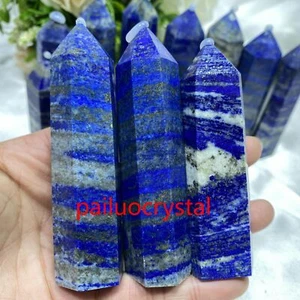 2.2LB+ Wholesale Natural Lapis lazuli jasper Obelisk Quartz Crystal Point 10pcs - Imagen 1 de 12