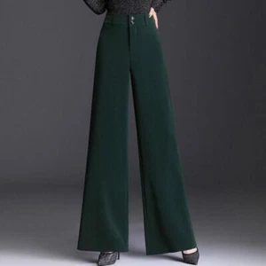 Women's Ladies Fashion Casual Dress Long pants Wide leg Work OL Business Trouser - Picture 1 of 17