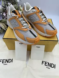 Men’s Fendi FF Trainer Sneakers Size 12 Made In Italy - Picture 1 of 10