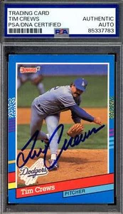 Tim Crews PSA DNA Signed 1991 Donruss Died 1993 Autograph - Picture 1 of 1